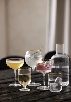 Lyngby Glas Palermo Gold cocktail glass 31.5 cl 4-pack, Clear-gold TransparentGold-coloured Hot