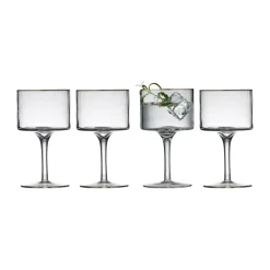 Lyngby Glas Palermo Gold gin & tonic glass 32 cl 4-pack, Clear-gold TransparentGold-coloured Hot