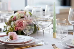 Lyngby Glas Palermo Gold red wine glass 40 cl 4-pack, Clear-gold TransparentGold-coloured Outlet