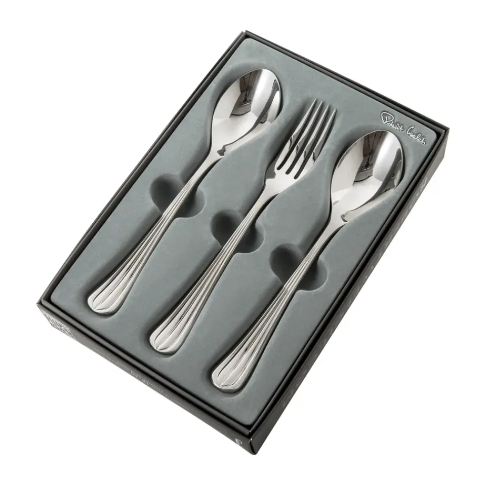 Robert Welch Palm Bright serving cutlery 3 pieces, Stainless steel Silver-coloured