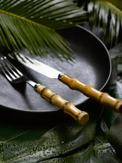 SABRE Paris Panda fork, Stainless steel-bamboo Silver-colouredBeige Sale