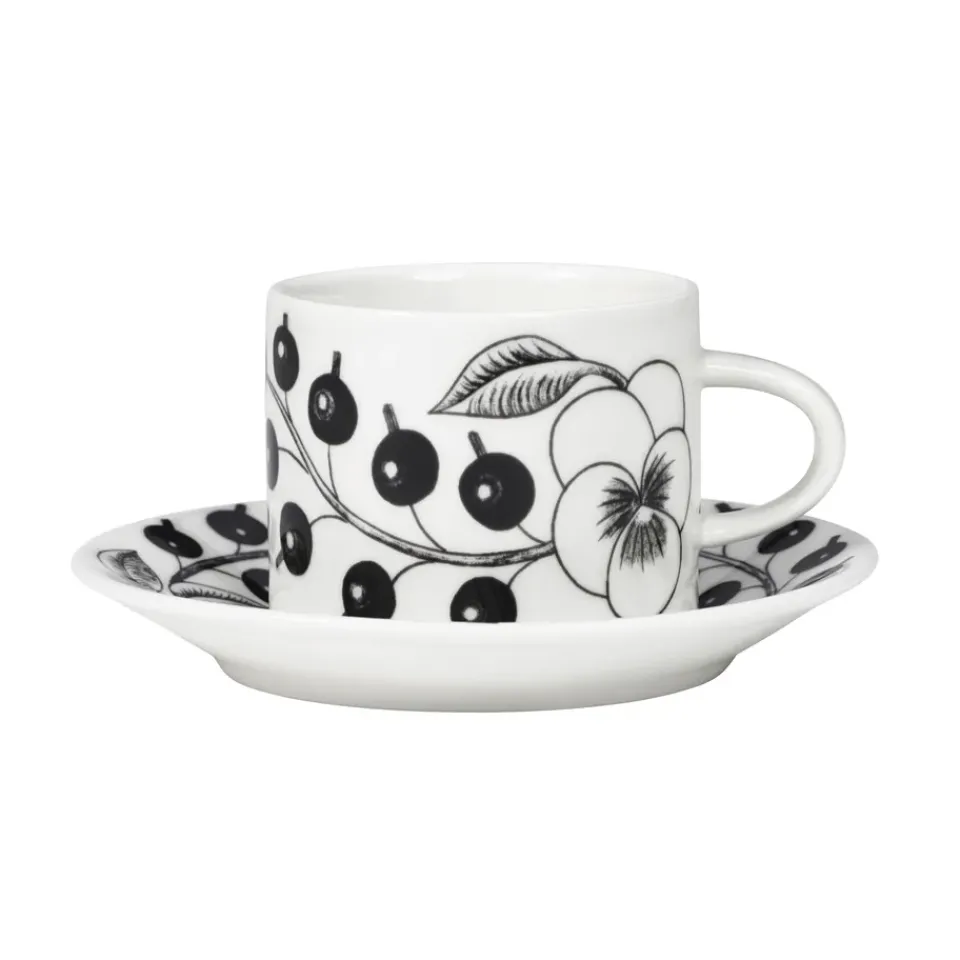Arabia Paratiisi saucer Ø14 cm for coffee cup 18 cl, Black