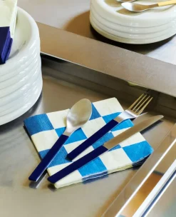 HAY Pattern Dinner Check napkin 40x40 cm 20-pack, Off white-blues M WhiteBlue Discount