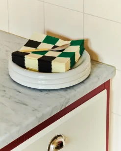 HAY Pattern Lunch Check napkin 33x33 cm 20-pack, Off white-green-black M WhiteGreenBlack Best