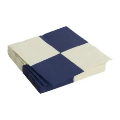 HAY Pattern Lunch Check napkin 33x33 cm 20-pack, Off white-dark blue L WhiteBlue New