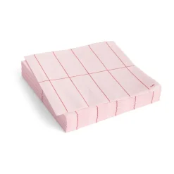 HAY Pattern Lunch napkin 33x33 cm 20-pack, Light pink-red grid Multi Best