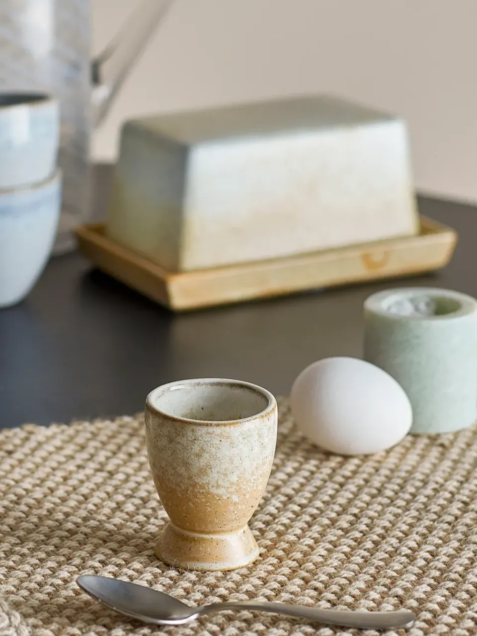 Bloomingville Paula egg cup, Nature White Online
