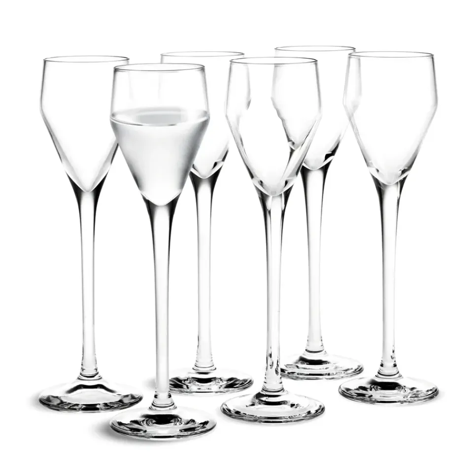 Holmegaard Perfection shot glass 5.5 cl 6 pack, Clear Transparent Outlet