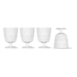 Sagaform Picknick Juni glass 4-pack, White