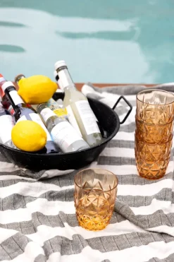 Sagaform Picknick Juni water glass 28 cl 4-pack, Amber Orange Hot