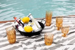 Sagaform Picknick Juni water glass 28 cl 4-pack, Amber Orange Hot