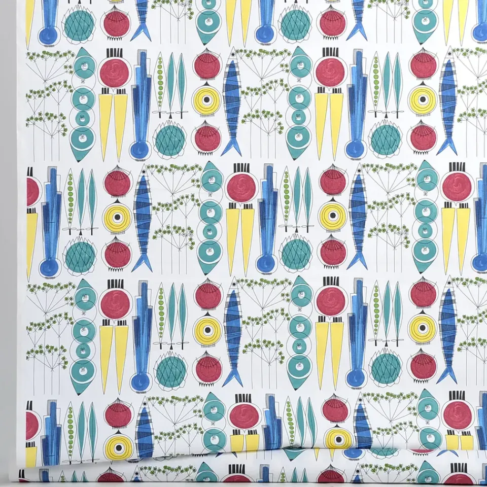 Almedahls Picknick oilcloth, multi BlueYellowRed Outlet