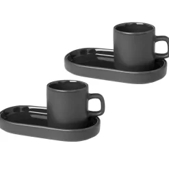 Blomus Pilar espresso cup with saucer 2-pack, Agave Green Best