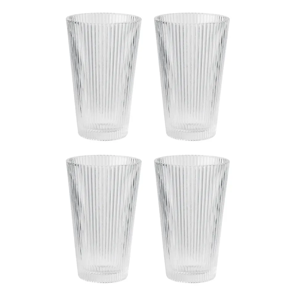 Stelton Pilastro drinking glass 35 cl 4-pack, Clear Transparent Hot