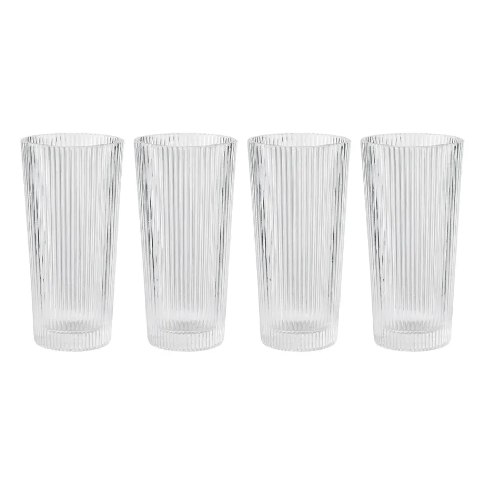 Stelton Pilastro long drink glass 30 cl 4-pack, Clear Transparent Clearance