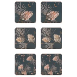 Åry Home Pine Cone coaster 6-pack, thunder Blue Discount