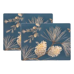 Åry Home Pine Cone placemat 2-pack, thunder Blue Clearance