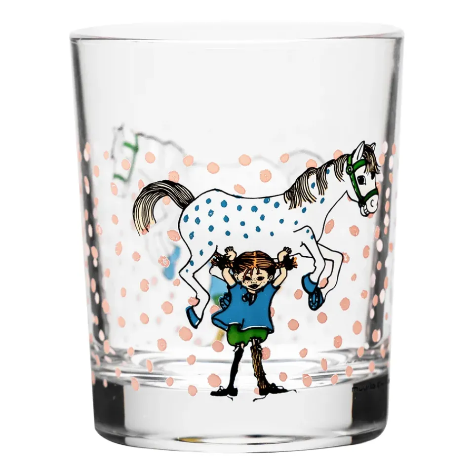 Muurla Pippi & Lilla Gubben drinking glass 20 cl, Multi MultiTransparent