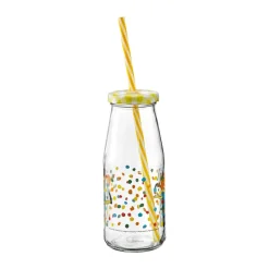Muurla Pippi bottle with lid and straw 4.5 dl, Boing-boing Transparent Best