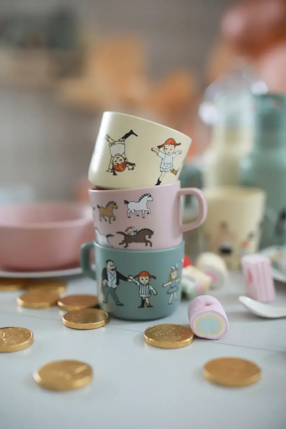 Rätt Start Pippi Cirkus mug 25 cl, Pink Clearance