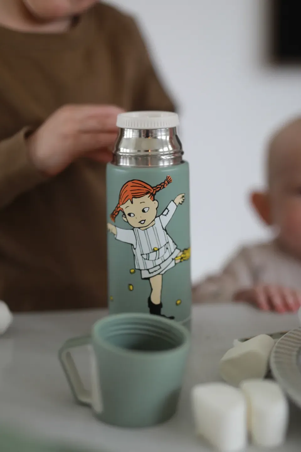 Rätt Start Pippi Cirkus thermos 35 cl, Multi Green Discount