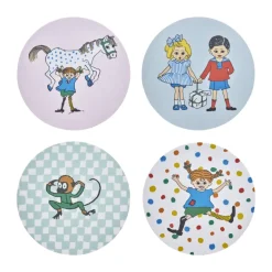Muurla Pippi coasters 4 pieces, Boing-boing Multi Online