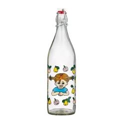 Muurla Pippi glass bottle 1 L, Fruits Transparent Sale