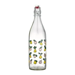 Muurla Pippi glass bottle 1 L, Fruits Transparent Sale