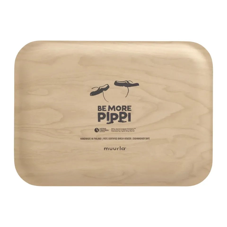 Muurla Pippi tray 20x27 cm, Be More Pippi White New