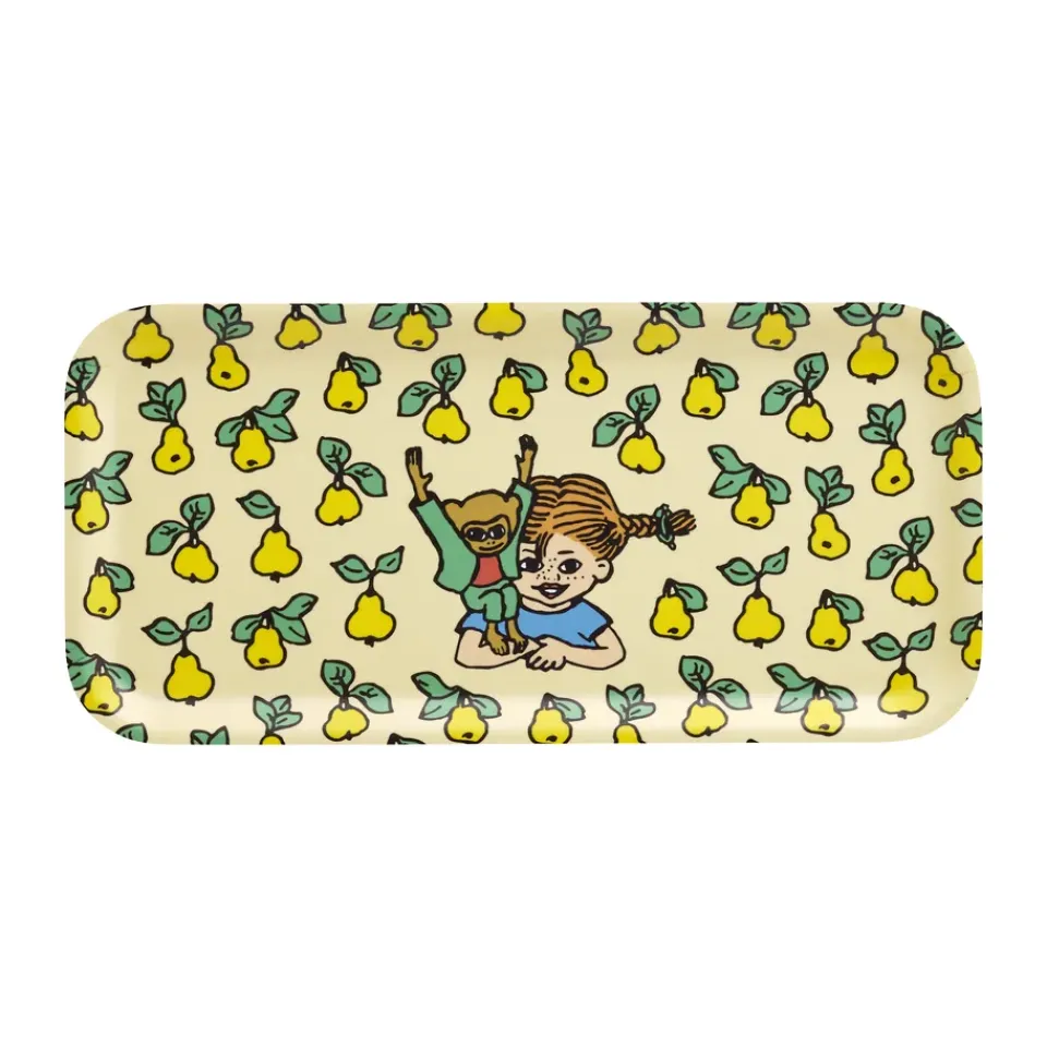 Muurla Pippi tray 13x27 cm, Fruits Yellow