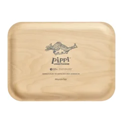 Muurla Pippi tray 20x27 cm, Pippi and the Horse Pink Best