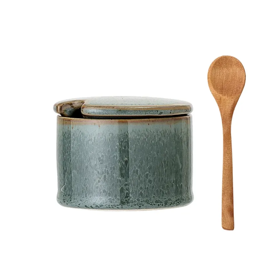 Bloomingville Pixie jar with lid and spoon, Green New