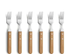 Amefa Pizza grill fork 6-pack, Oak Best