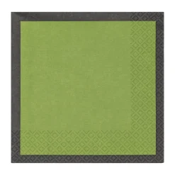 Iittala Play paper napkins 33x33 cm 20-pack, Moss green-black GreenBlack Outlet