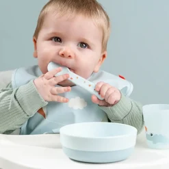 Done by deer Playground bib with velcro, Blue Sale