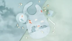 Done by deer Playground bib with velcro, Blue Sale