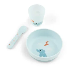Done by deer Playground foodie first meal serving set 3 pieces, Blue New
