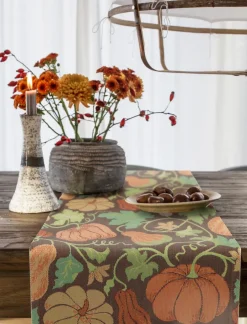 Ekelund Linneväveri Plenty of pumpkin runner, 35x120 cm Multi Discount