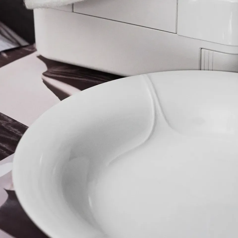 Rörstrand Pli Blanc deep plate 23 cm, White New