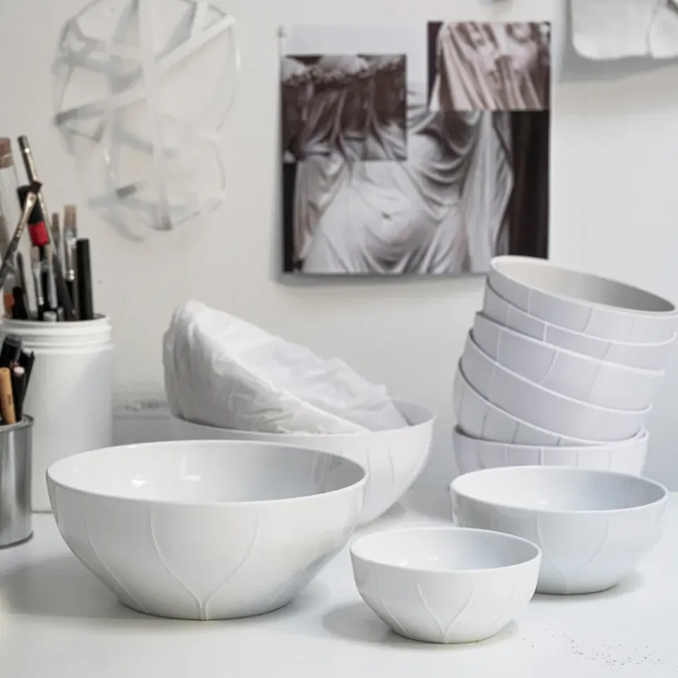 Rörstrand Pli Blanc serving bowl 1.9 L, White