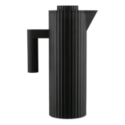 Alessi Plissé thermos jug 1 L, Black Hot