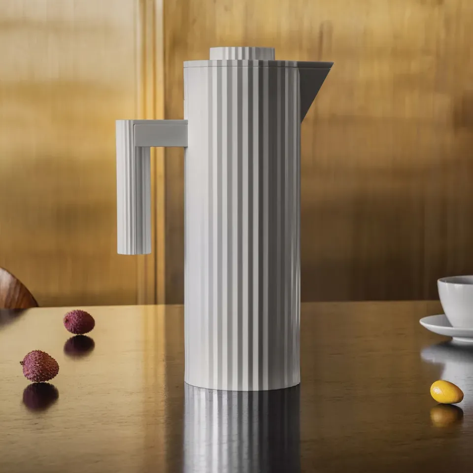 Alessi Plissé thermos jug 1 L, White Clearance
