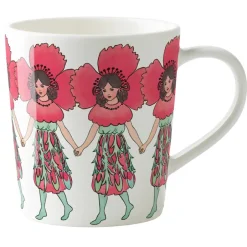 Design House Stockholm Poppy mug with handle, 40cl Red Outlet