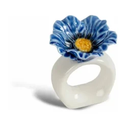 Byon Poppy napkin ring 2-pack, Blue Hot