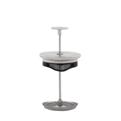 Bialetti Preziosa coffee press 8 cups, Silver-black Silver-colouredBlack Hot