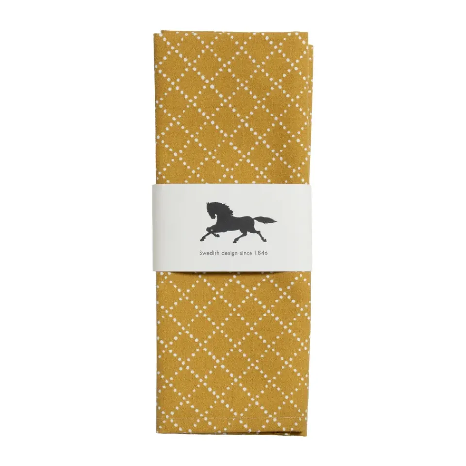 Almedahls Prickruta placemat 34x45 cm 2-pack, Ochre Yellow Discount