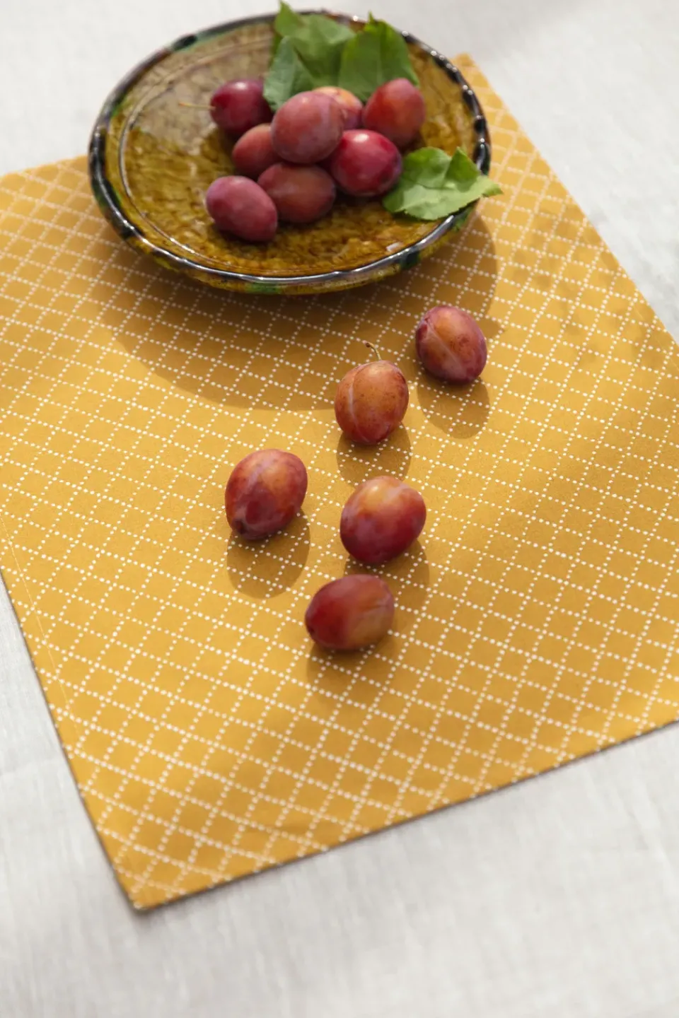 Almedahls Prickruta placemat 34x45 cm 2-pack, Ochre Yellow Discount