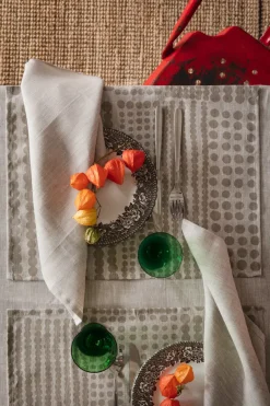Almedahls Pricktyg placemat 34x45 cm, Natural-taupe Beige Sale