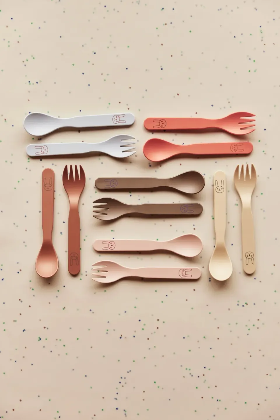 OYOY Pullo children's cutlery set, Apricot Orange Hot