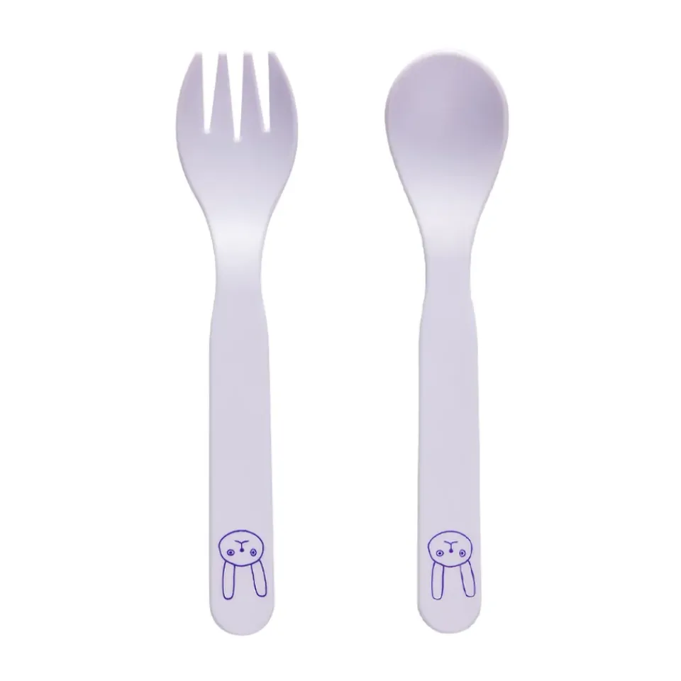 OYOY Pullo children's cutlery set, Lavender Purple Hot